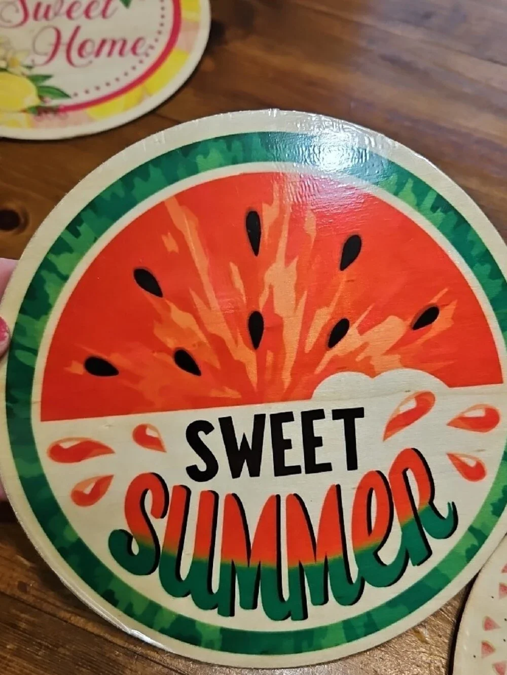 Sweet Summer Watermelon Hanging Party Signs - Green & Red